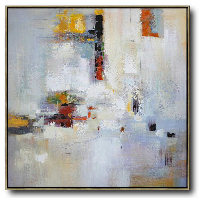 Extra Large Canvas Art,Oversized Contemporary Art,Acrylic On Canvas Abstract,Purple,White,Red,Yellow.etc